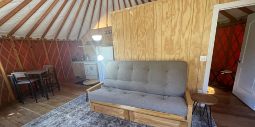 Living Area in the Camping Yurt